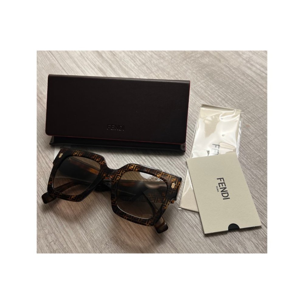 Fendi Acetate Square Sunglasses NIB